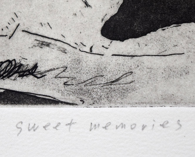 山岡康子「sweet memories」銅版画 タイトル拡大画像