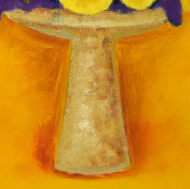 山下克己「パンジー」油絵・SM 拡大画像2