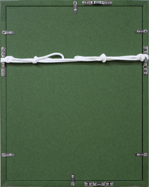 山下克己「パンジー」油絵・SM 額縁裏側画像