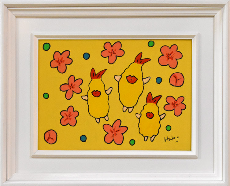 山下敦子「フラちゃん」油絵・F4号