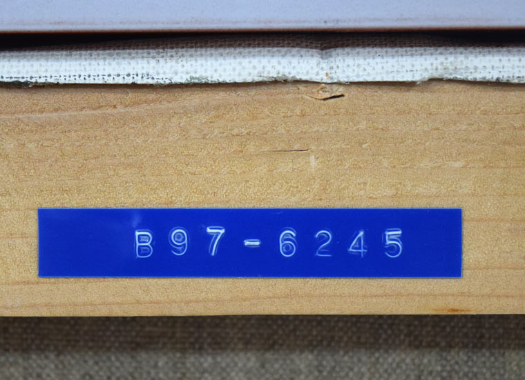 山崎 翠祥「薔薇(金縁)」油絵・F3号 一枚の繪管理シール