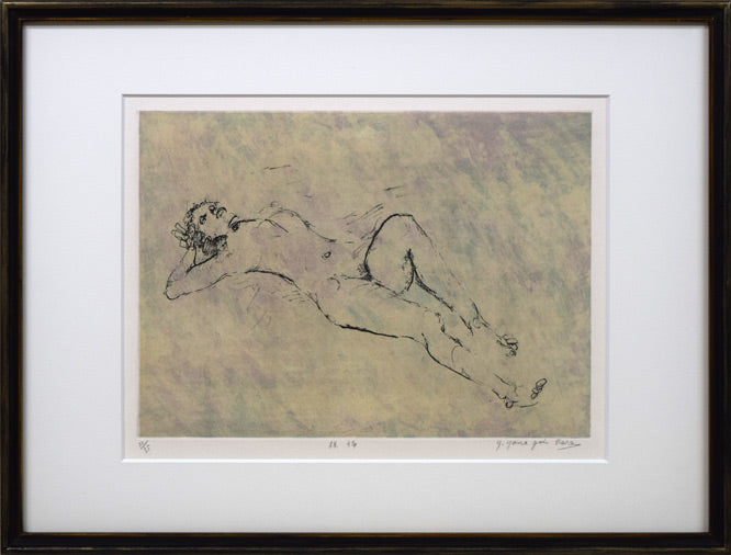 柳原義達「裸婦」銅版画に石版併用