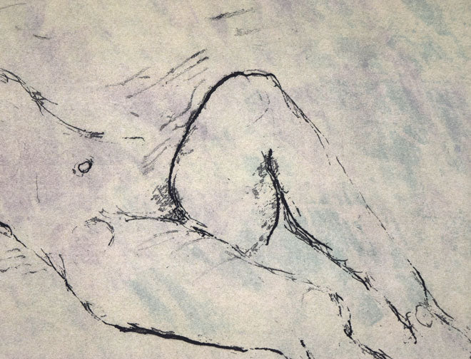 柳原義達「裸婦」銅版画に石版併用 拡大画像2