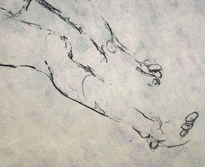 柳原義達「裸婦」銅版画に石版併用 拡大画像3