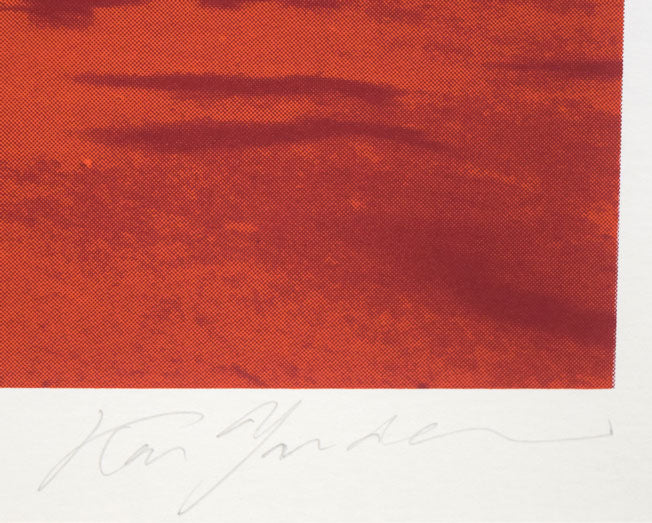 安田侃「意心帰:ミラノ鳩が舞う」シルクスクリーン版画 本人直筆鉛筆サイン