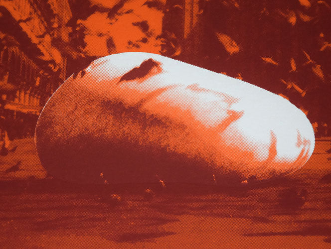 安田侃「意心帰:ミラノ鳩が舞う」シルクスクリーン版画 拡大画像3