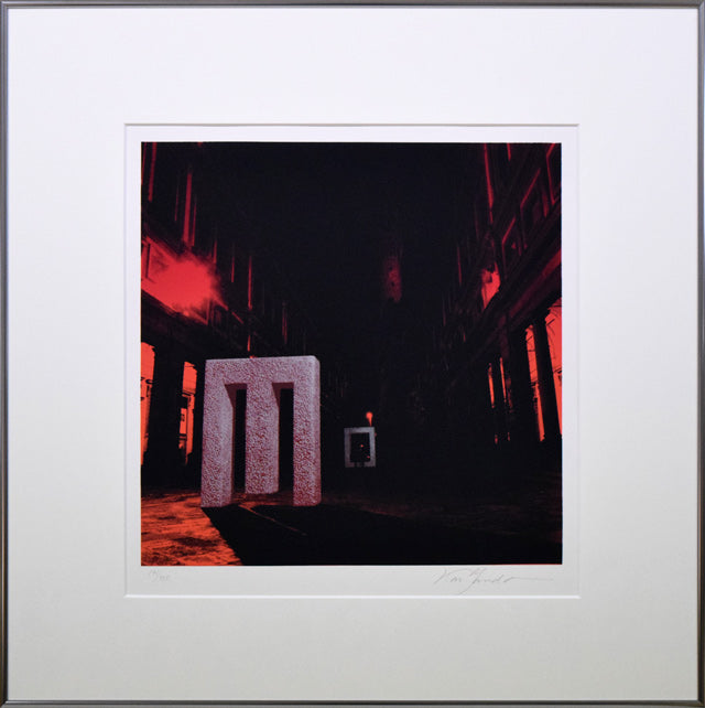 安田侃「天聖・天モク:フィレンツェ街路(1)」シルクスクリーン版画