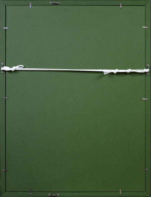 安田侃「四つの生誕」シルクスクリーン版画 額縁裏側画像