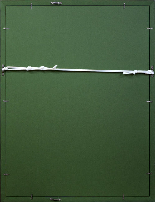 安田侃「女」シルクスクリーン版画 額縁裏側部分