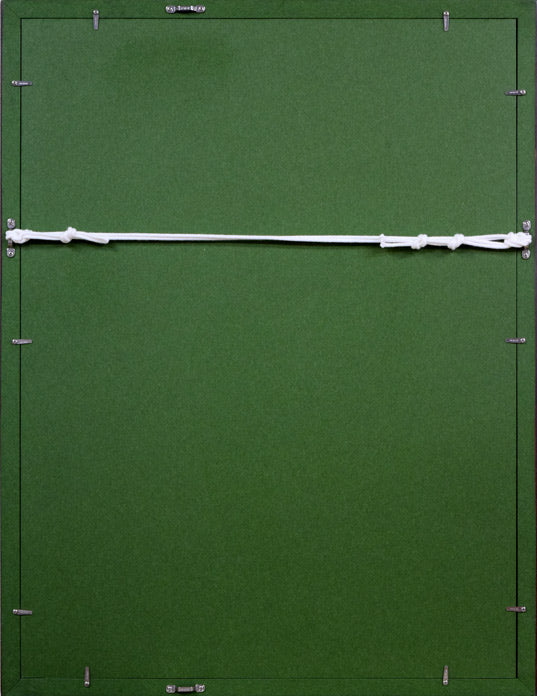 安田侃「闇の中のいぶき」シルクスクリーン版画 額縁裏側部分