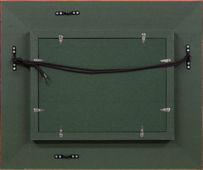 横山邦夫「薔薇」油絵・SM 額縁裏側画像