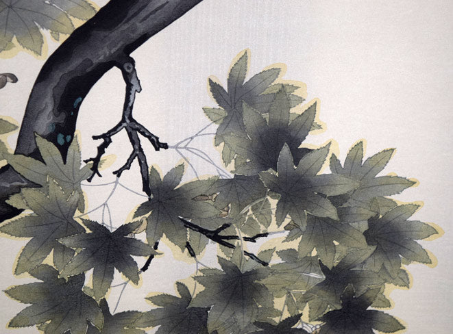 横山大観「叭叭鳥(ハハチョウ)」木版画 拡大画像3