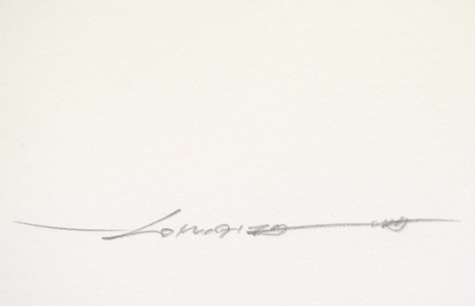 艾沢詳子「タイトル不明」コラグラフ 本人直筆鉛筆サイン拡大画像