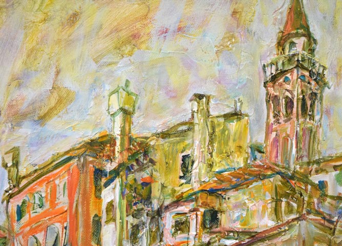 吉野純「ヴェニス(イタリア)」油絵・F6号 拡大画像1