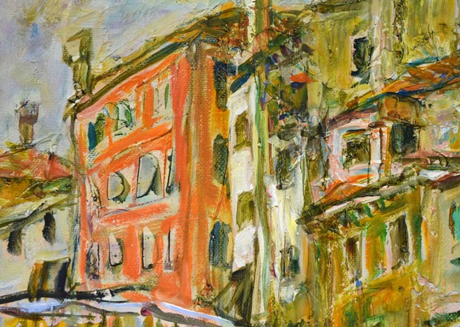 吉野純「ヴェニス(イタリア)」油絵・F6号 拡大画像2