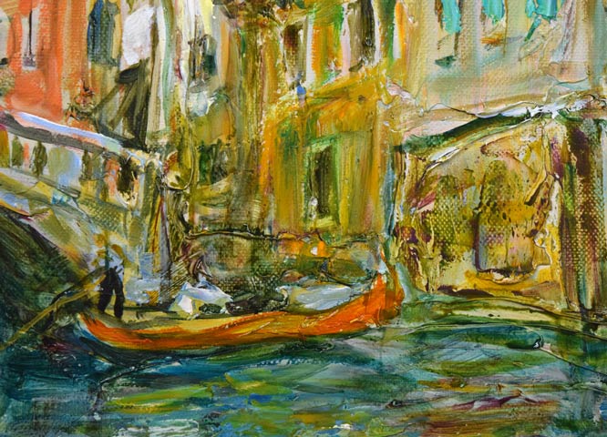 吉野純「ヴェニス(イタリア)」油絵・F6号 拡大画像4