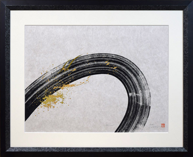 吉津信一「Tierce」版画に手彩色・箔押し