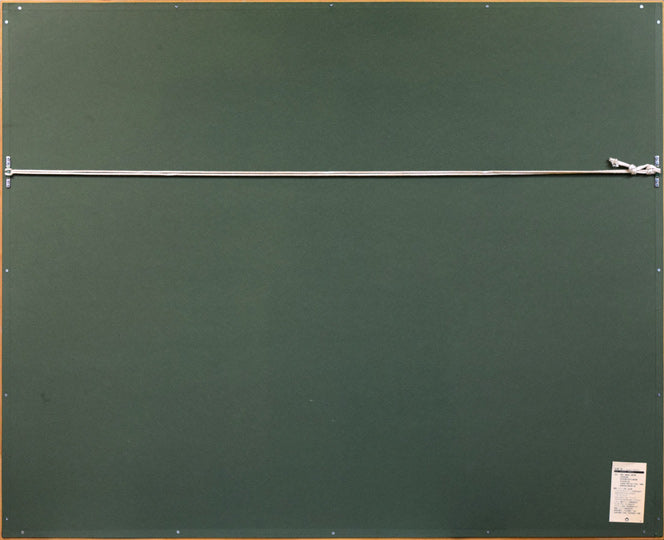 吉津信一「Tierce」版画に手彩色・箔押し 額縁裏側画像