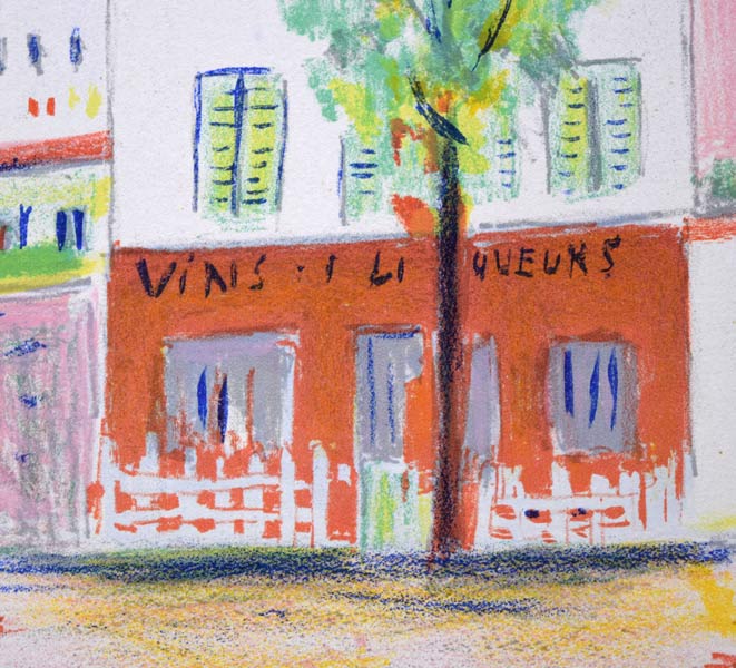 モーリス ユトリロ(Maurice Utrillo)「煙突のある街角(ユトリロⅤ)」リトグラフ 拡大画像3