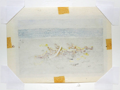 阿部貞夫「汀」木版画　作品裏側画像
