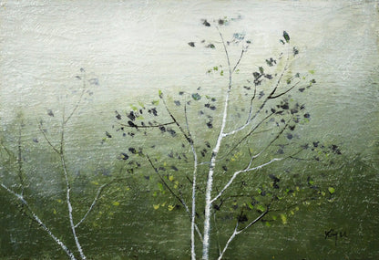 相原求一朗「霧の朝」油絵・SM　作品全体画像