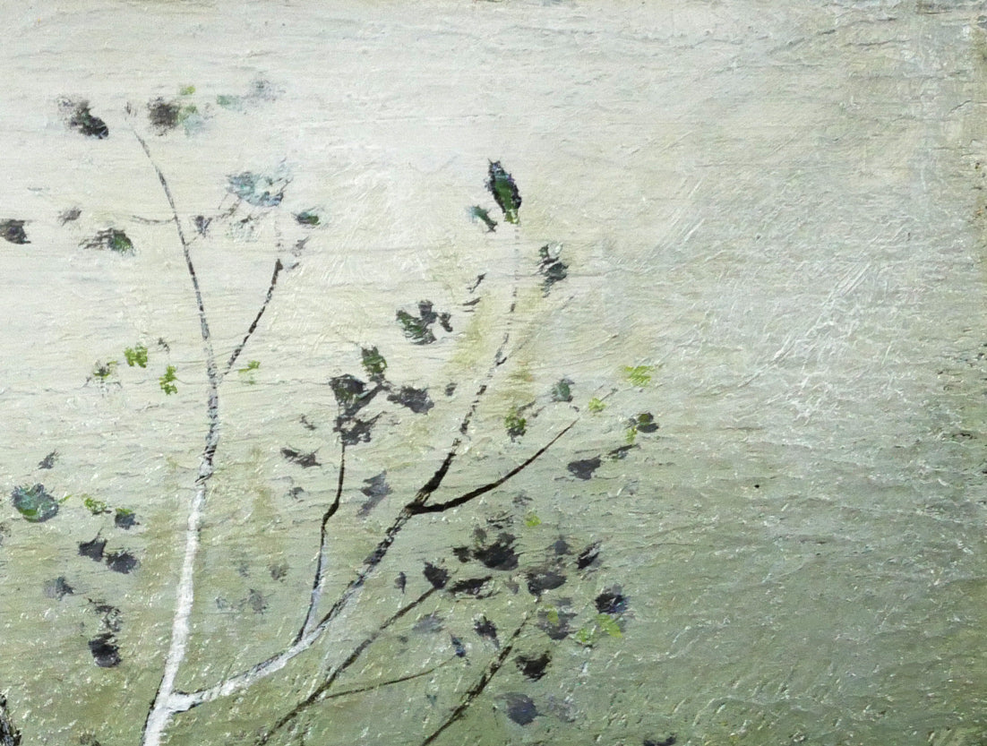 相原求一朗「霧の朝」油絵・SM　拡大画像2
