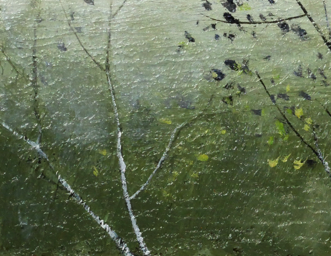 相原求一朗「霧の朝」油絵・SM　拡大画像3