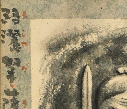 穐月明「不動明王」水墨画・F6号　拡大画像1