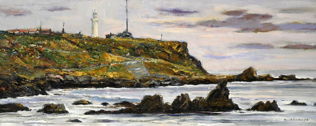 秋元清弘「犬吠埼」油絵・変形15号　作品全体画像