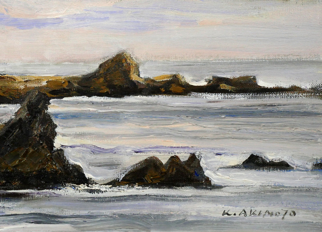 秋元清弘「犬吠埼」油絵・変形15号　拡大画像7