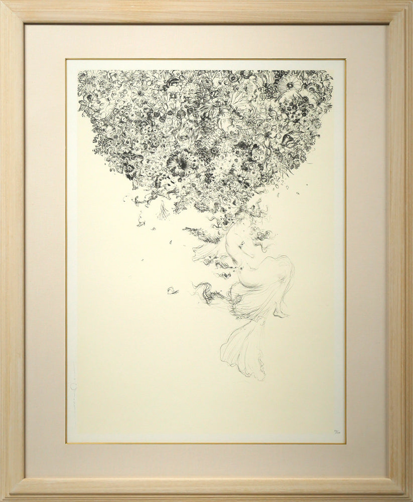 藤城清治「冬景色（日本の愛唱歌・11月）」レフグラフ版画