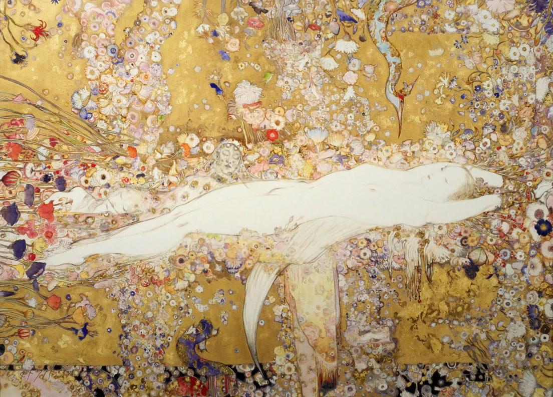 天野喜孝「花天」シバクローム版画　作品全体画像