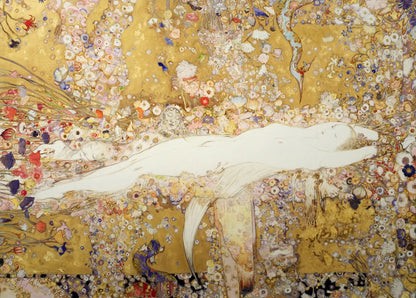 天野喜孝「花天」シバクローム版画　作品全体画像