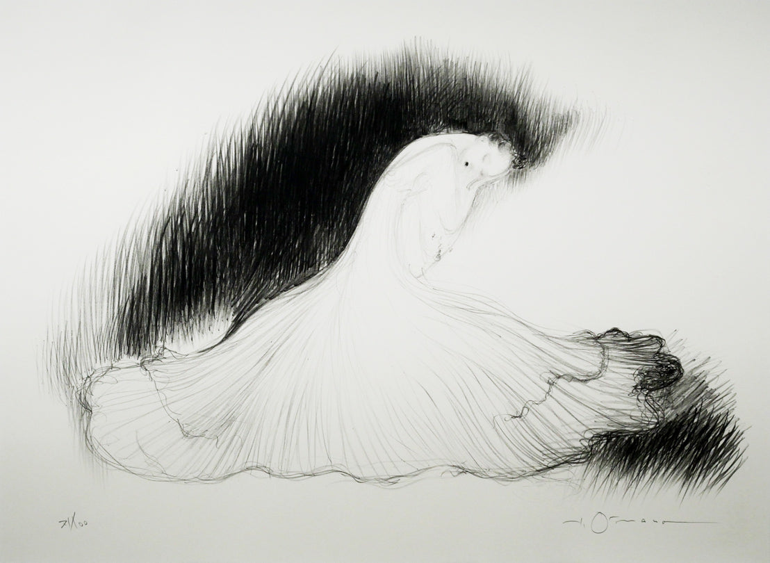 天野喜孝「ジゼル」リトグラフ　作品全体画像