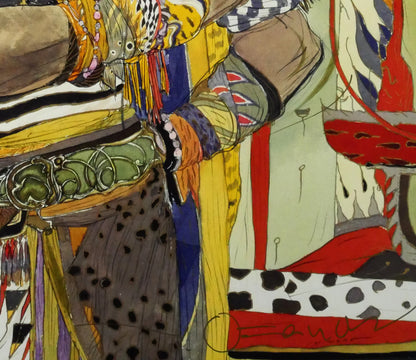 天野喜孝「褐色の戦士　C/C」シバクローム版画　拡大画像5