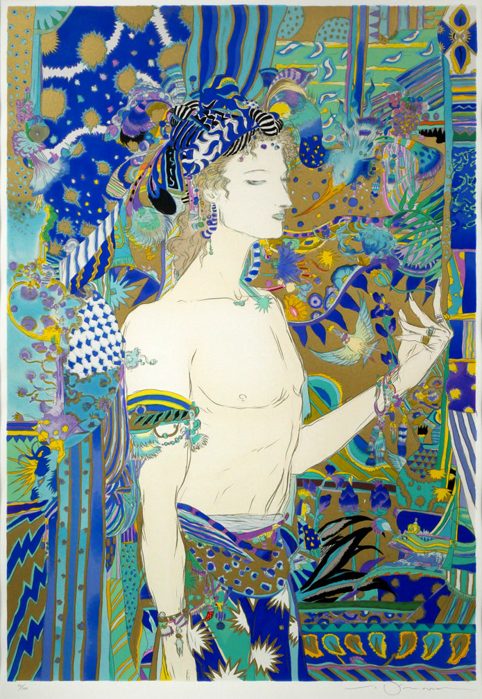 天野喜孝「PRINCE」シルクスクリーン版画　作品全体画像