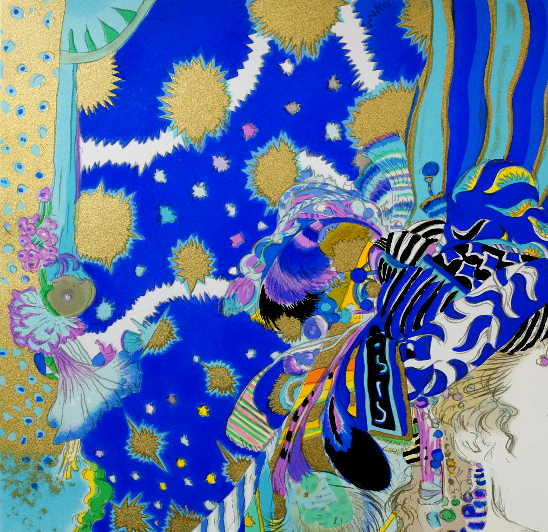 天野喜孝「PRINCE」シルクスクリーン版画　拡大画像1