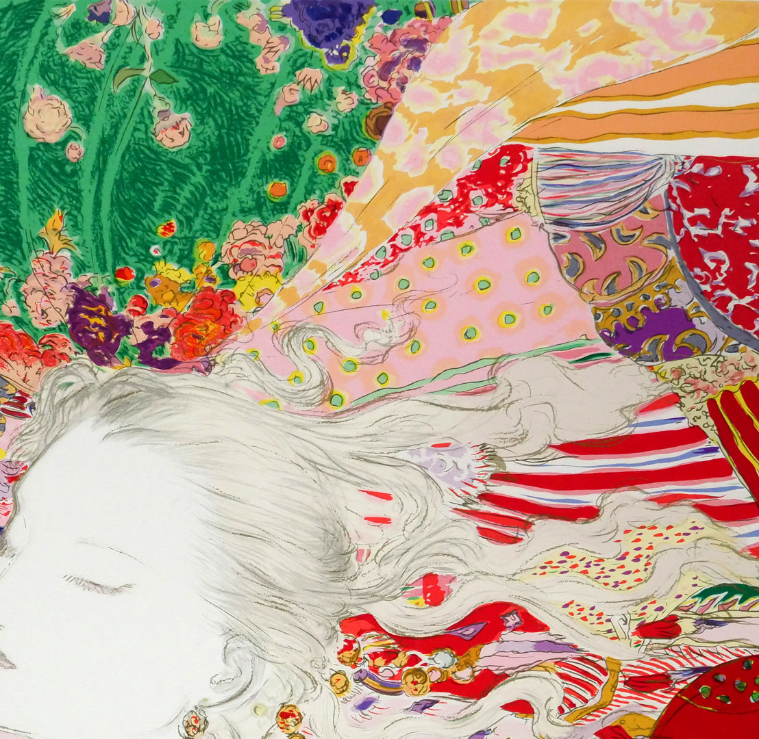 天野喜孝「PRINCESS」シルクスクリーン版画　拡大画像2