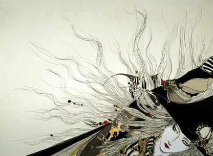 天野喜孝「彩」リトグラフ　拡大画像1