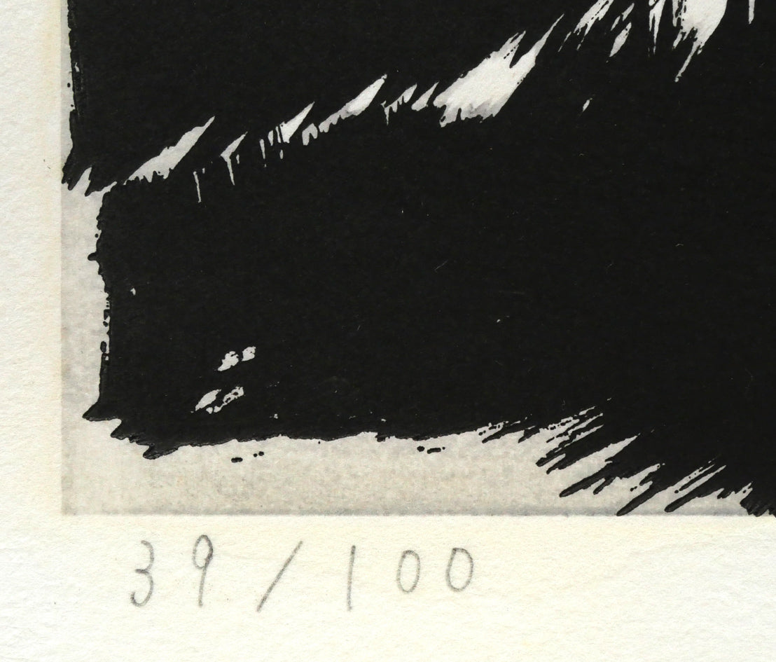 天野喜孝「千の縛」木版画　限定番号（ed,39/100）