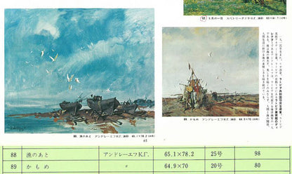 アンドレーエフ（ANDREEV）「浜辺の舟」油絵・20号　参考資料4