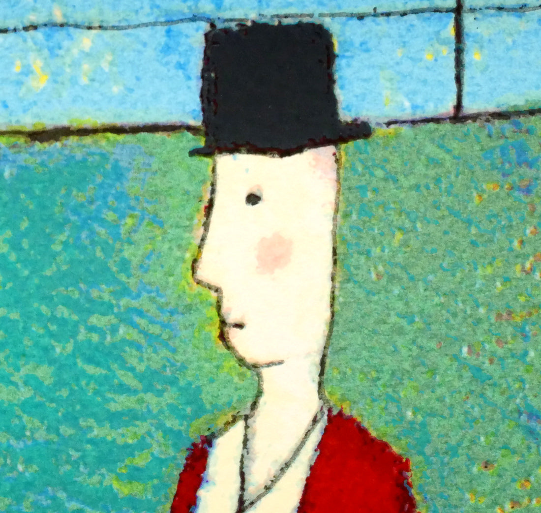 アノラ　スペンス（Annora　Spence）「飛ぶ犬（jumping　dogs）」版画　拡大画像5