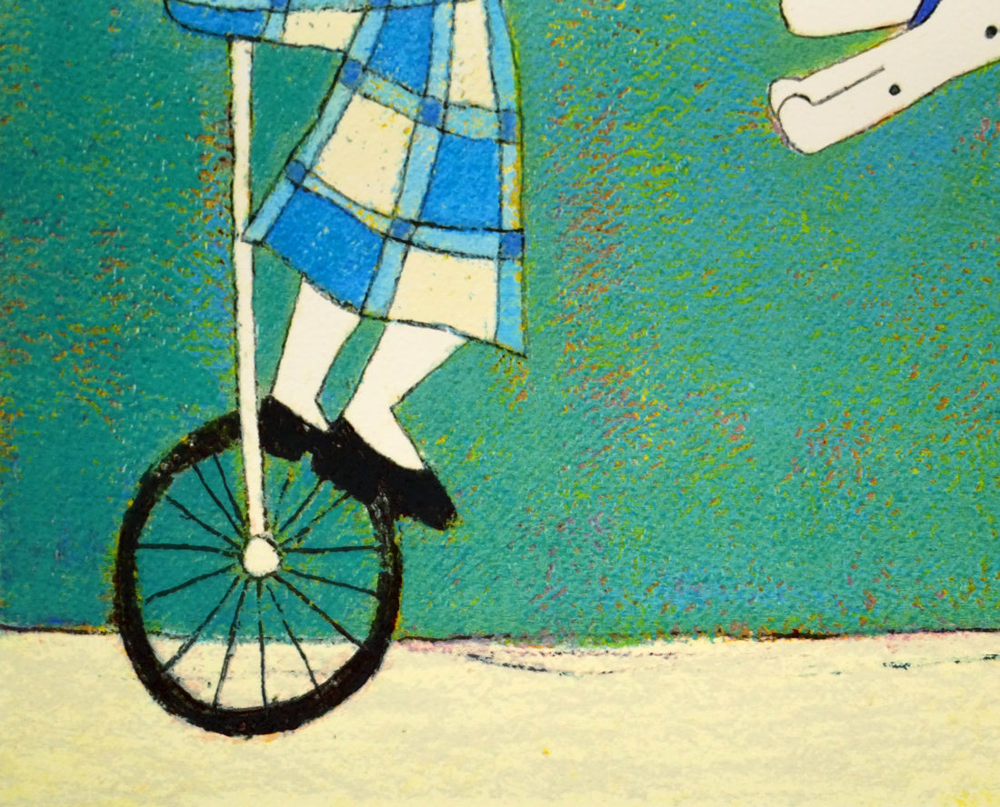 アノラ　スペンス（Annora　Spence）「飛ぶ犬（jumping　dogs）」版画　拡大画像6