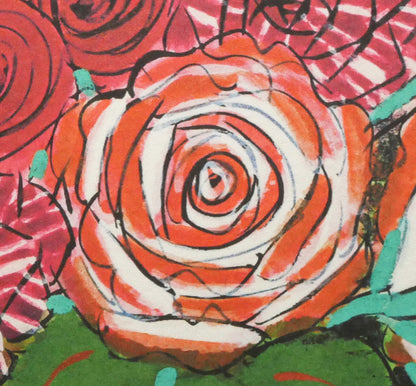 青木乃里子「薔薇」ジクレー版画　拡大画像3