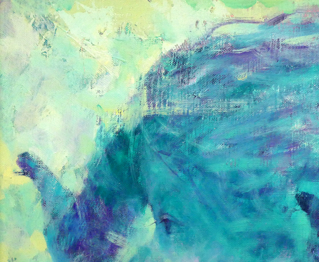 荒木尚「風」油絵・F6号　拡大画像1