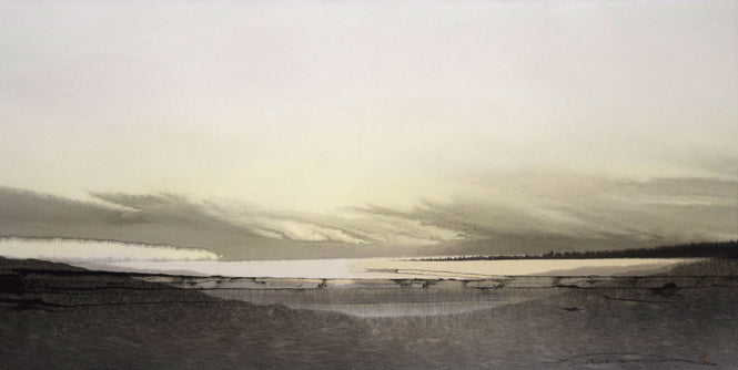 阿左美哲男「風景」氷画　作品全体画像