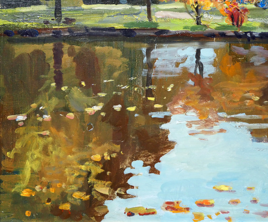 場崎恵「道庁・秋」油絵・F20号　拡大画像4