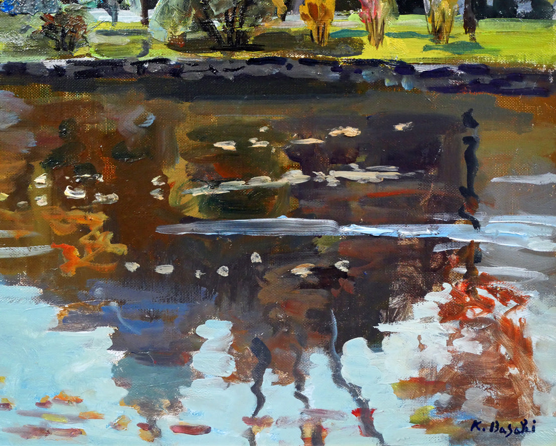 場崎恵「道庁・秋」油絵・F20号　拡大画像5