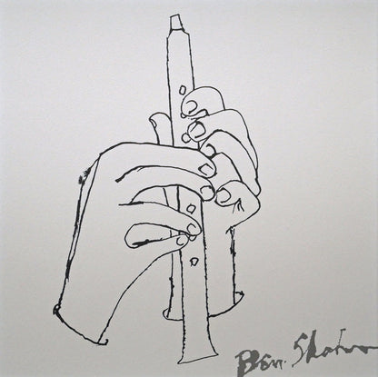 ベン　シャーン（Ben　Shahn）「フルートを持つ手」版画　作品全体画像