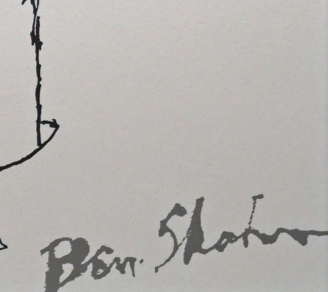 ベン　シャーン（Ben　Shahn）「フルートを持つ手」版画　版上サイン